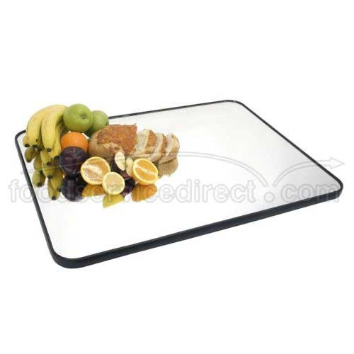 Buffet Enhancements Food Display Mirror Tray - Rectangular Rimmed, 32 x 24 inch.