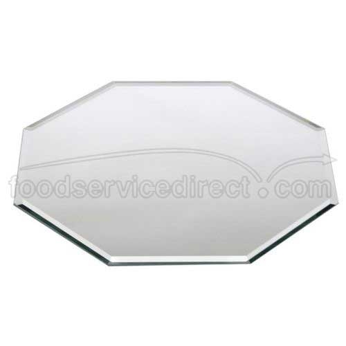 Buffet Enhancements Centerpiece Octagonal Beveled Glass Mirror, 14 inch.