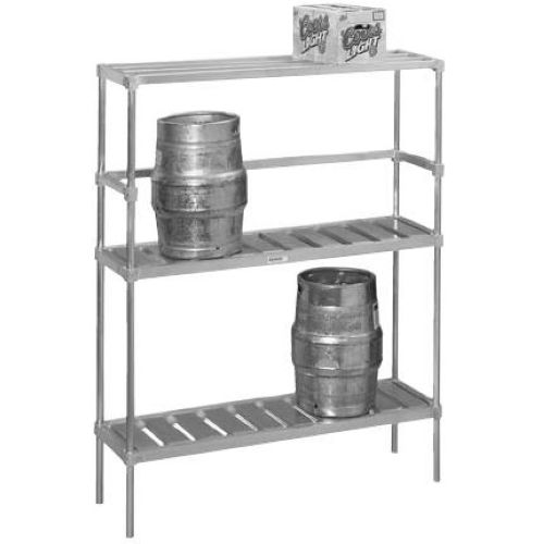 Channel Manufacturing Aluminum Keg Storage Knock Down Rack, 68 x 60 x 17 inch.