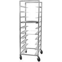 Channel Manufacturing 6 inch Spacing Single Section 5 Trays Aluminum Oval Tray Rack, 36 x 25 x 26 inch.