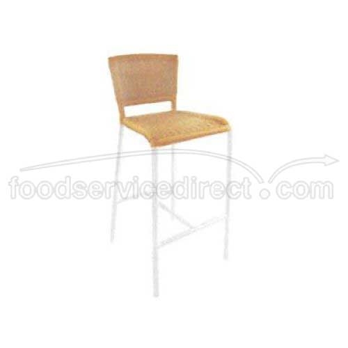 Emu Americas LLC Laura Aluminum Synthetic Rope Wicker Bar Stool, 34 1/2 x 16 1/2 x 21 1/2 inch.