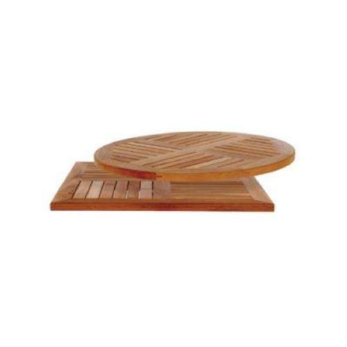 Emu Solid Teak Wood Slat Tom Table Top Only, 24 Inch Diameter