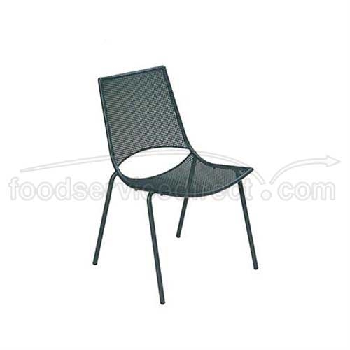 Emu Topper Outdoor Stacking Chair - Interlace Steel Mesh Seat And Back, Tubular Steel Frame, 34 X 22.5 X 23 Inch -- 4 Per Case.