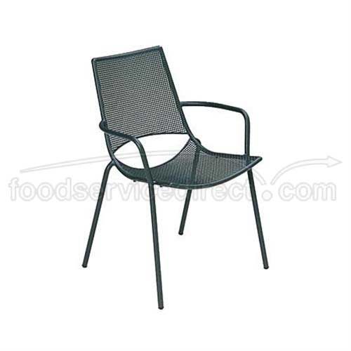 Emu Topper Outdoor Stacking Armchair, Interlace Steel Mesh Seat And Back, Tubular Steel Frame, 34 X 23 X 23 Inch -- 4 Per Case
