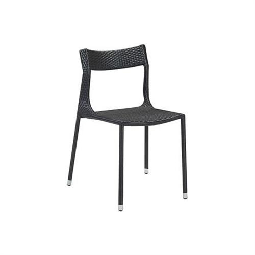 Emu Tebe Outdoor Stacking Side Chair - Woven All-Weather Wicker Seat And Back, Aluminium With Woven All-Weather Wicker Frame, 31.5 X 20.5 X 21 Inch -- 4 Per Case.