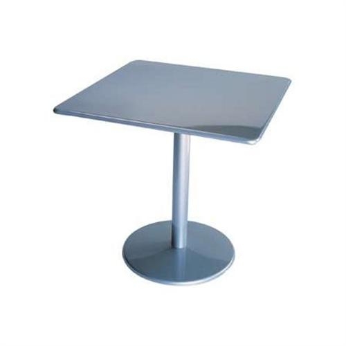 Emu Bistro Outdoor Table - Steel Top And Solid Steel Pedestal, 30 Inch Square.