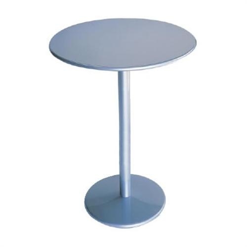 Emu Bistro Outdoor Bar Height Table - Metal Top And Solid Steel Pedestal, 32 Inch Diameter.