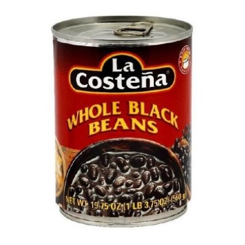 La Costena Whole Black Beans, 19.75 Ounce -- 12 per case.