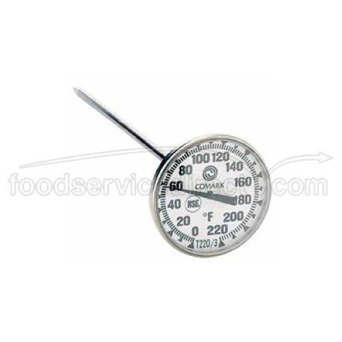 Comark Bi-Therm Pocket Dial Food Thermometer, 1.75 inch - 0 To 220 Degree Fahrenheit -- 24 per case