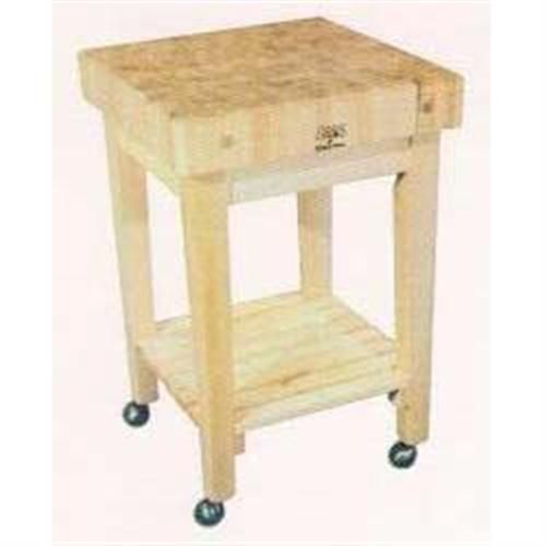 John Boos Gourmet Block 24 X 24 X 4in. With Shelf Without Casters