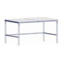 M Galvanized Cutting Table 36 x 24in. With 3/4in. High Density Polyethylene Flat Top With Galvanized Base And Bracing.