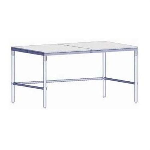John Boos M Galvanized Cutting Table 36 X 24in. With 3/4in. High Density Polyethylene Flat Top With Galvanized Base And Bracing