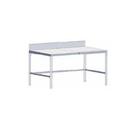 John Boos M-1 KD Galvanized Base Cutting Table With Polyethylene Top And Stainless Steel Removable Backsplash, 36 x 24 Inch