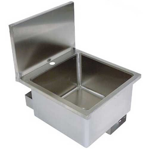 John Boos Stainless Steel Wall Mount Hand Sink, 16 X 16 X 10 Inch