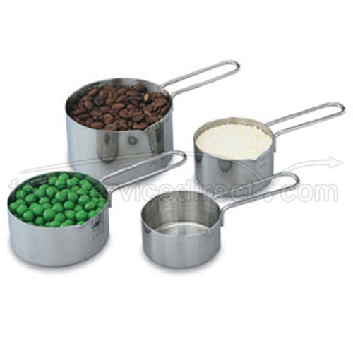 Measuring Cup Set (Four Pieces), 18-10 Stainless Steel, Capacity 240 Ml,120 Ml,80 Ml And 60 Ml. -- 12 Per Case