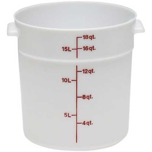 White Plastic Storage Container, 18 Quart -- 6 per case