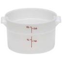 White Round Plastic Container, White, 2 Quart -- 12 per case