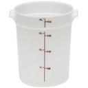 White Round Plastic Container, White, 4 Quart -- 12 per case