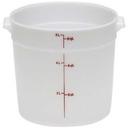 White Round Plastic Container, White, 6 Quart -- 12 per case