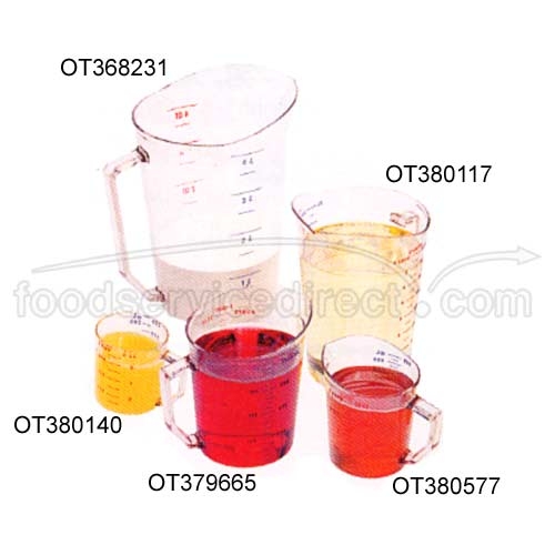 Clear 1 Cup (Dry Meach.Sure) Meach.Suring Cups, Cleach.R -- 12 per case
