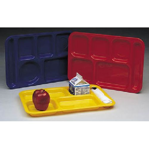 Vollrath 9 X 15 School Red Compartment Tray, 24 Count