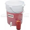 White 6 Gallon Beverage Dispenser,.