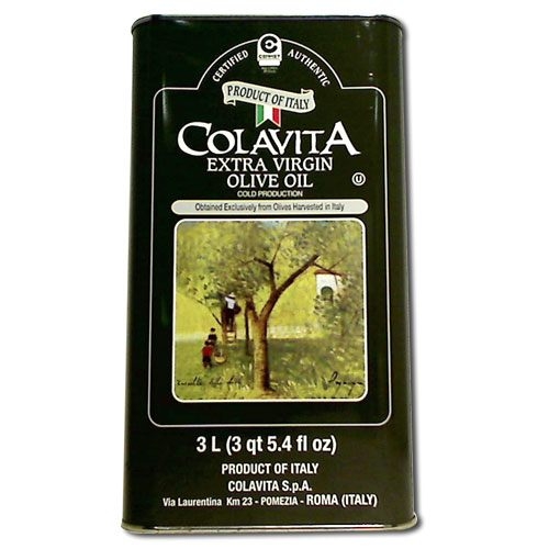 Colavita Oil Extra Virgin Olive Tins, 3 Liter -- 4 Case