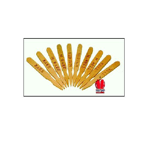 Goldmax Wooden Steak Markers Medium Rare, 500 Count -- 10 Per Case