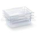 Super Pan, Plastic Clear 1/4 size Low Temperaturer 4 inch deep -- 6 Per Case