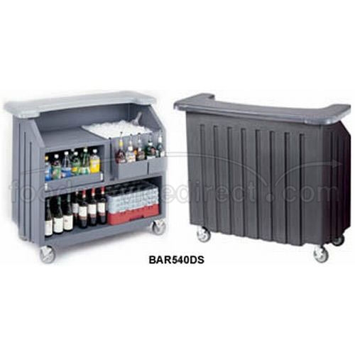 BlackBase w Coal Counter 5-Bottle Speed Rail, Ice Sink With Drain And Decorative Countertop -- 1 Per Case