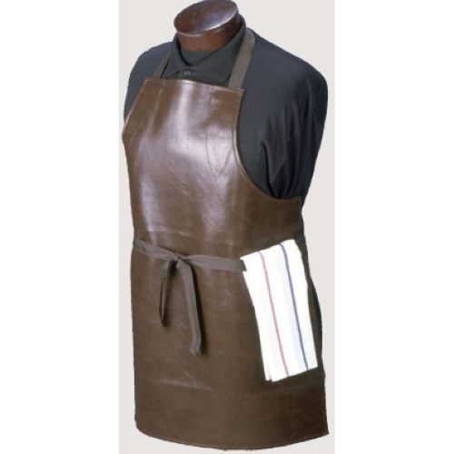 Bib Apron, Vinyl Brown, Heavy Duty -- 12 Count