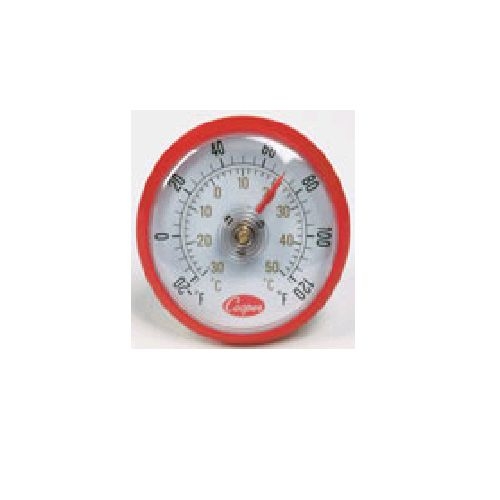 Thermometer, Refrigerator/Freezer 25H, 20 To 80F.