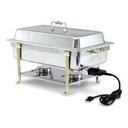 Vollrath Classic Brass Trim Long Side Receptacle Electric Chafer, 25.25 x 18.25 x 15 inch.