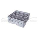 Soft Gray Cambro Camrack Full Size 16 Compartment Glass Rack, 8 1/2 inch -- 2 per case