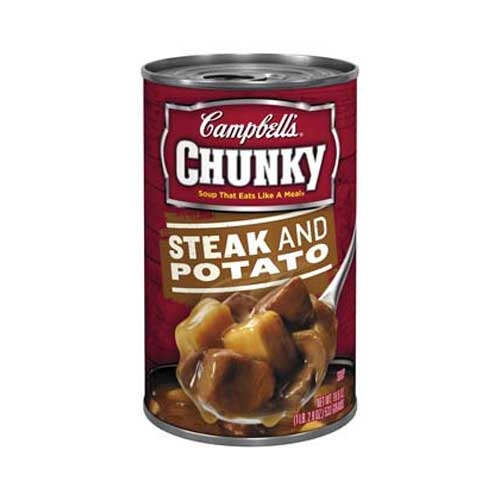Campbells CHUNKY Steak and Potato Soup - 18.8 oz. can, 12 per case