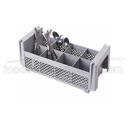 Soft Gray Cambro Camrack Half Size 8 Compartment Flatware Basket without Handle -- 6 per case.