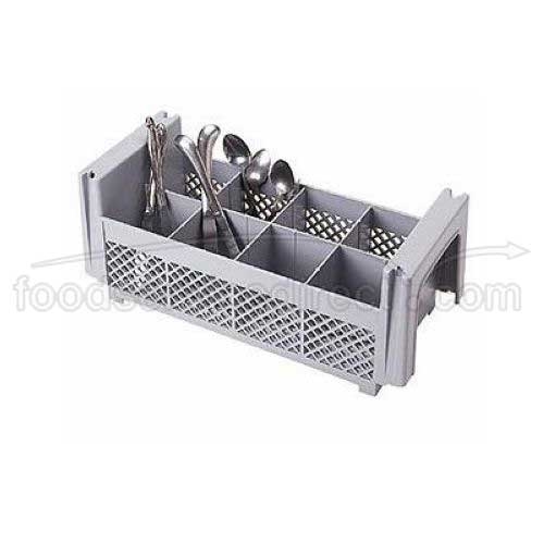 Soft Gray Cambro Camrack Half Size 8 Compartment Flatware Basket without Handle -- 6 per case.