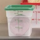 Translucent Cambro CamSquares Translucent Kelly Green Food Storage Container, 4 Quart - Pack of 3 -- 4 packs per case.