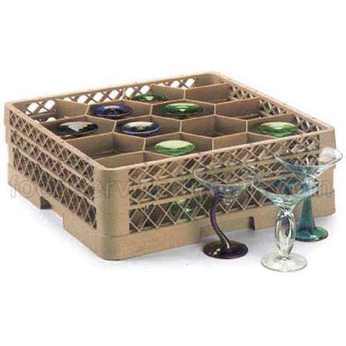 Traex Rack Max Beige 12 Compartment Dishwasher Glass Rack, 11 inch -- 2 per case.