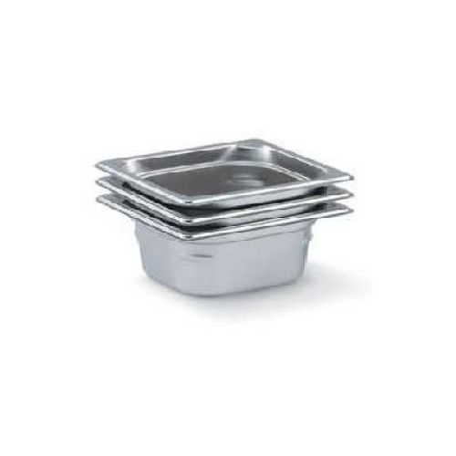 Vollrath Super Pan 3 Stainless Steel 1/6 th Size Steam Table Pan, 6 15/16 x 6 3/8 inch -- 3 per case.