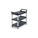 Vollrath Black Small Plastic Multi Purpose Utility Cart, 33 x 16 13/16 x 37 inch.
