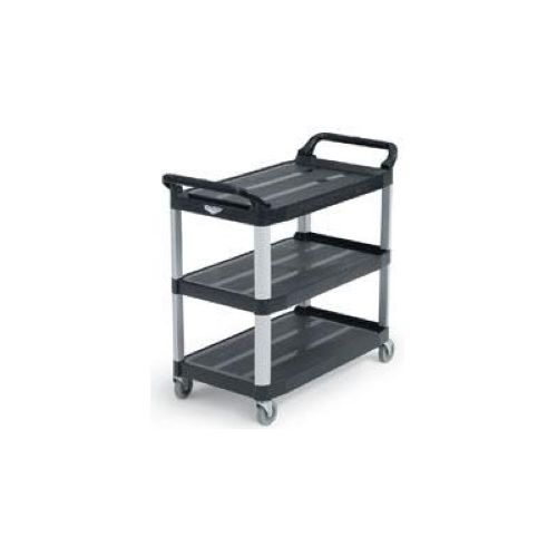 Vollrath Black Small Plastic Multi Purpose Utility Cart, 33 x 16 13/16 x 37 inch.