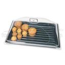 Clear Cambro Camwear Dome Cover with Side Cut Only, 12 x 20 x 6 5/8 inch.