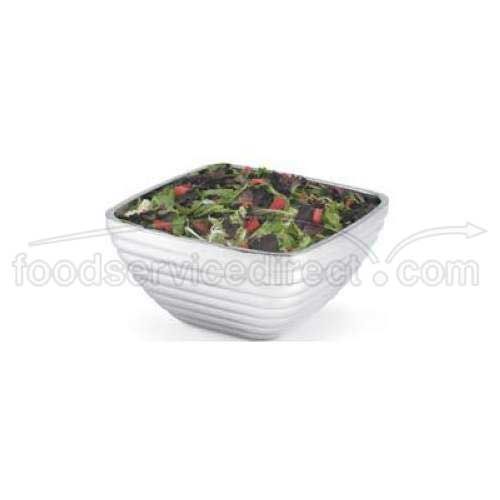 Vollrath Stainless Steel Beehive Double Wall Square Serving Bowl, 5.2 Quart -- 4 Per Case