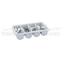 Vollrath Gray Cutlery Box, 21 3/8 x 11 9/16 x 4 inch -- 6 per case.