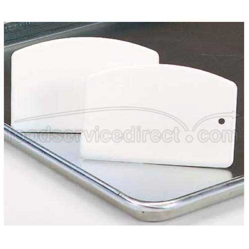 Traex White Polyethylene Flexible Pan Scraper, 3 5/8 Inch Length