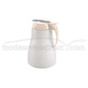 Traex Cafe Color Collection Dripcut Server - Polyethylene Jar with Almond Top, 64 Ounce -- 6 per case.