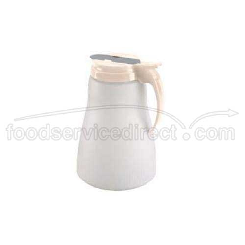Traex Cafe Color Collection Dripcut Server - Polyethylene Jar with Almond Top, 64 Ounce -- 6 per case.