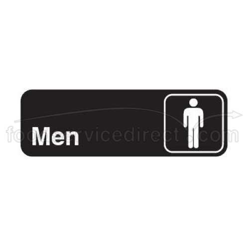 Traex White Imprint On Black Men - Sign, 3 x 9 inch.
