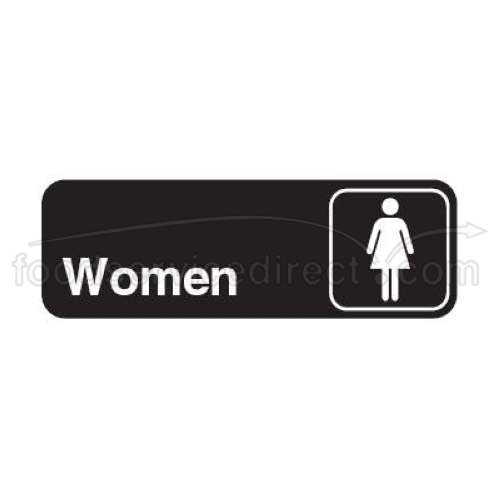 Traex White Imprint On Black Women - Sign, 3 x 9 inch.